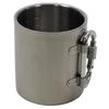 Tasse - FOX OUTDOOR - 300ml - Acier Inoxydable - Double Paroi - Anse Mousqueton Rpliable