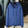 2025 Autumn/Winter Unisex Fleece-Lined Hooded Sweatshirt: Youth Fashion Trend, Solid Color, Versatile, Thickened Design.