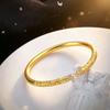 Xiangyun Golden Hoop Bracelet Female Sand Golden Hoop Opening Adjustable White Diamond Anti-allergic Girlfriend Bracelet