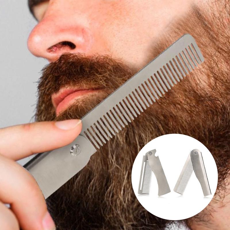 1Pcs Portable Beard Combs Portable Folding Pocket Combs For Men Oil Head Hair Styling Product Combs For Man Women