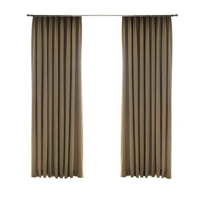 Cashmere Mink Thermal Curtains Hotel Engineering Blackout Fireproof Curtains Living Room Curtains
