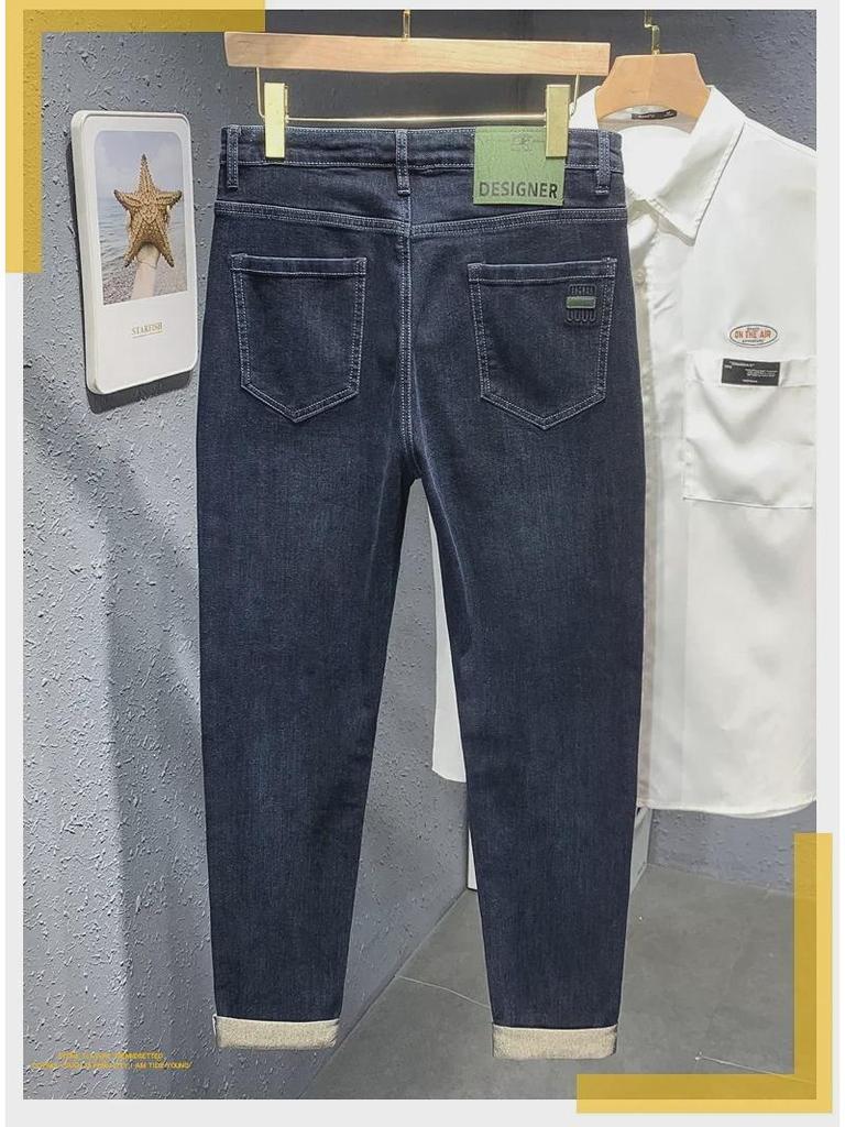 მამაკაცის სლიმ ფით კლასიკური მოდის ბრენდის ჯინსი - ტრენდული, ყველაფერთან შესახამებელი ყოველდღიური შარვალი