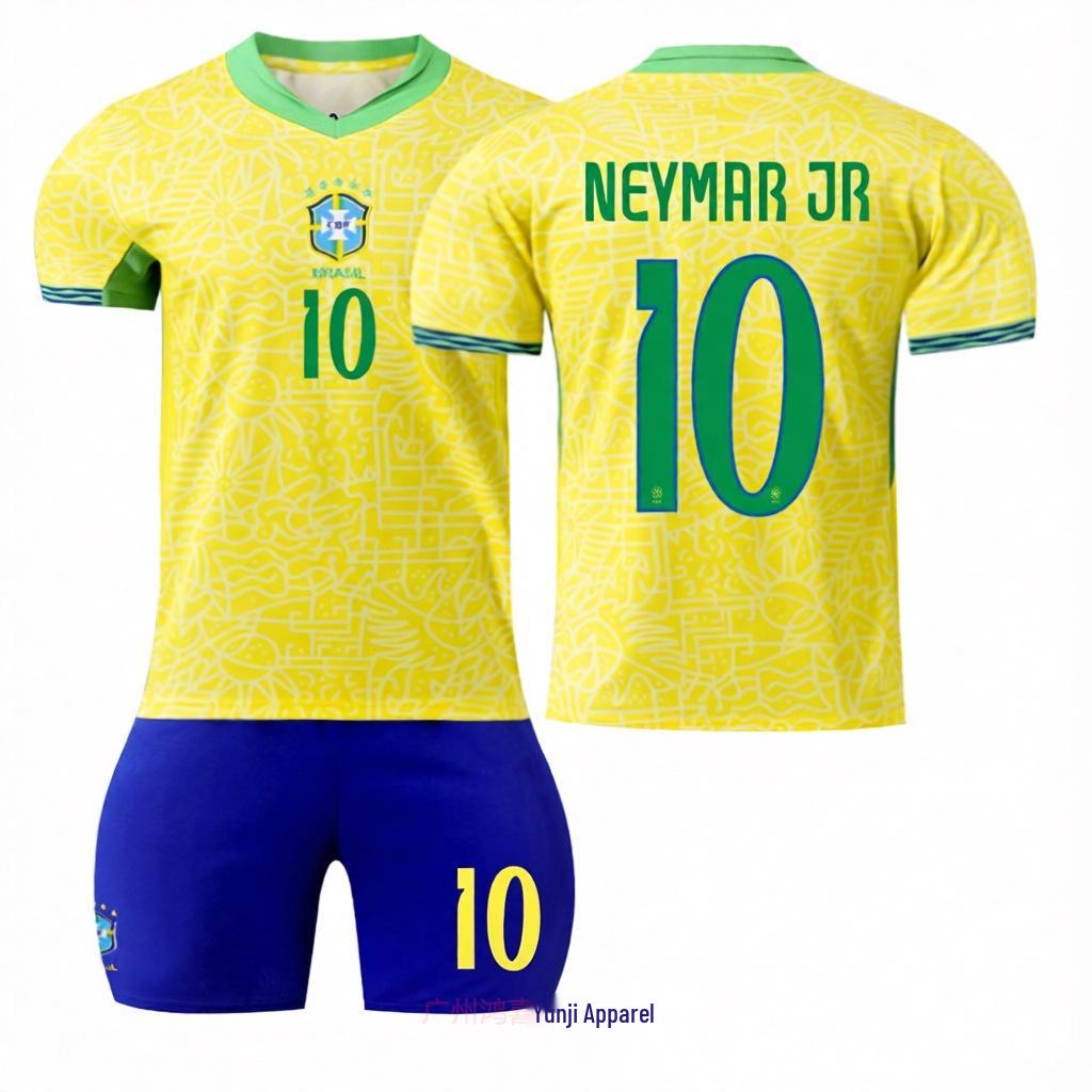 2024 Copa América Brazil Home/Away Jersey Set: Neymar, Vinícius, Raphinha #10