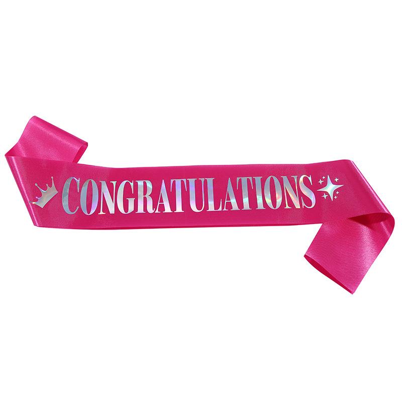 2026 Congratulations CONGRATULATIONS Graduation Shoulder Strap Etiquette Strap, Party Belt Ribbon