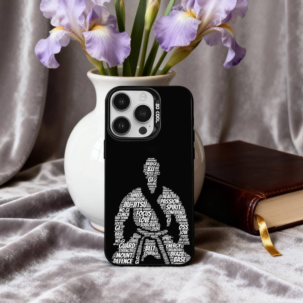 J-Jujitsu J-JudoS Phone Case For iPhone17,16,15,14,13,12,11 Plus,Pro Max Black Candy silver phone case