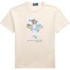 Polo Letter Bear Crew Neck Short Sleeve T-Shirt Men Tops White 710969630-001