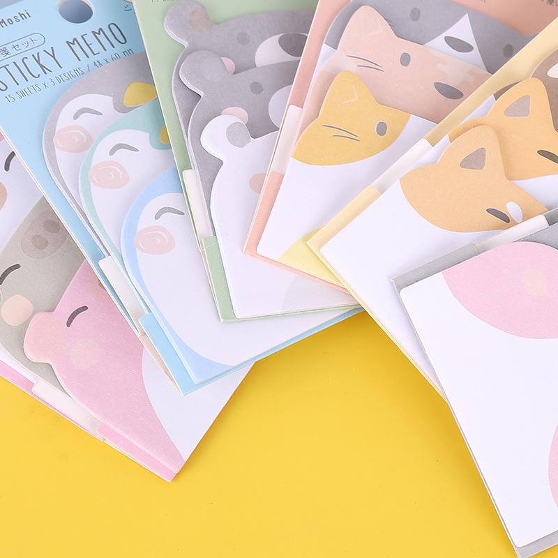 1 Piece Adhesive Kawaii Animals Pig Sticky Notes Notepad Memo Pad Office School Supplies Stationery Sticker