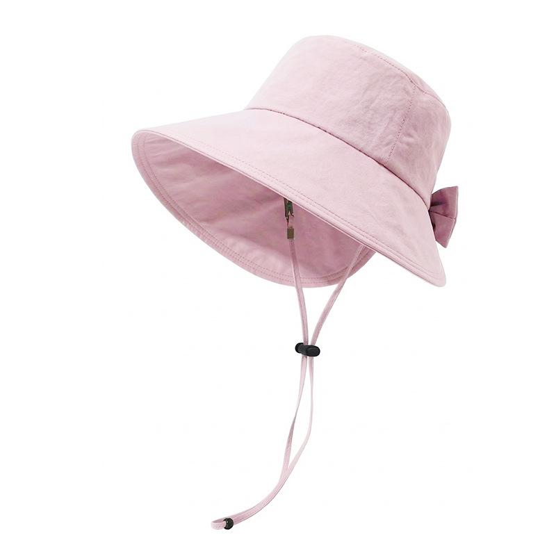 Breathable Windproof Wide Brim Sun Bucket Hat For Women With Ponytail Hole Breathable Sun Hat For Outdoor Summer Travel