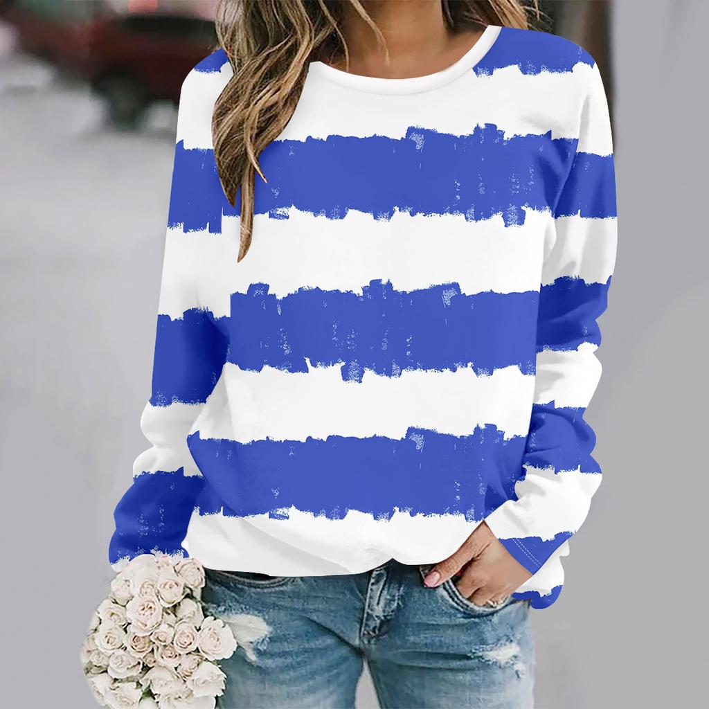Autumn and Winter New Fashion Round Neck Long Sleeve Printed Elegant Casual Loose Hoodie