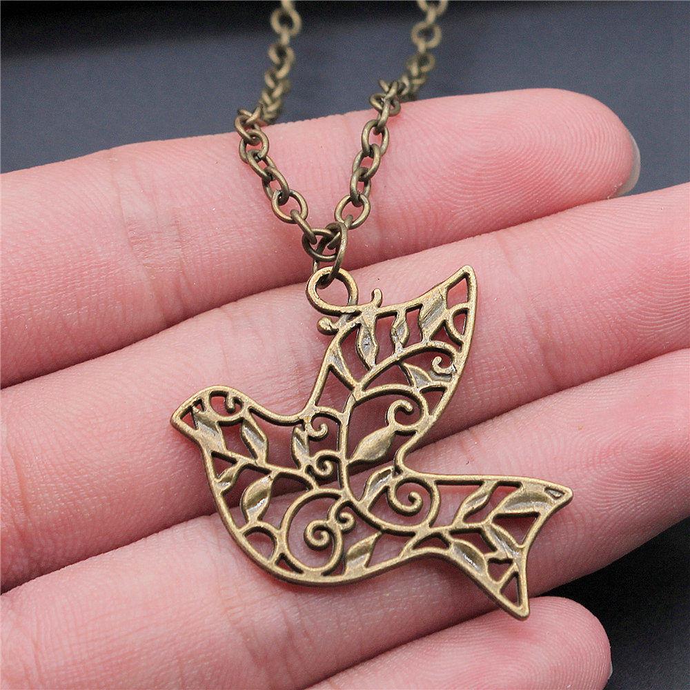 45cm Or 70cm Long Chain Necklace Bird Vintage Jewelry Supplies QN009