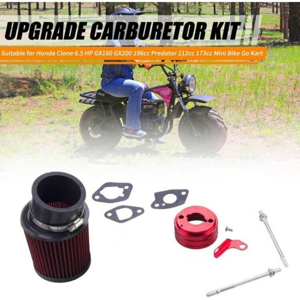 Hochleistungs-Upgrade-Luftfilter-Adapter Ansaug-Zündkerzen-Kit für Predator 212cc 6,5 PS Motor Mini-Bike Go-Kart Racing