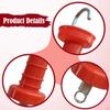 2x Electric Fence Gate Handle Insulators with Spring Part Spare Door Handles for Outside