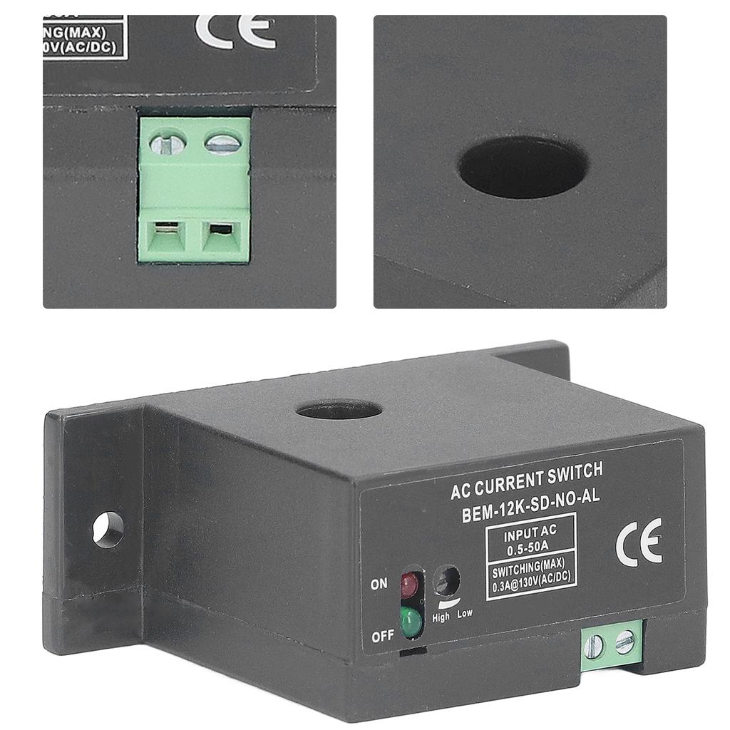BERM AC Current Sensing Switch Normally Open Miniature Current Transformer Switch 0.5‑50A