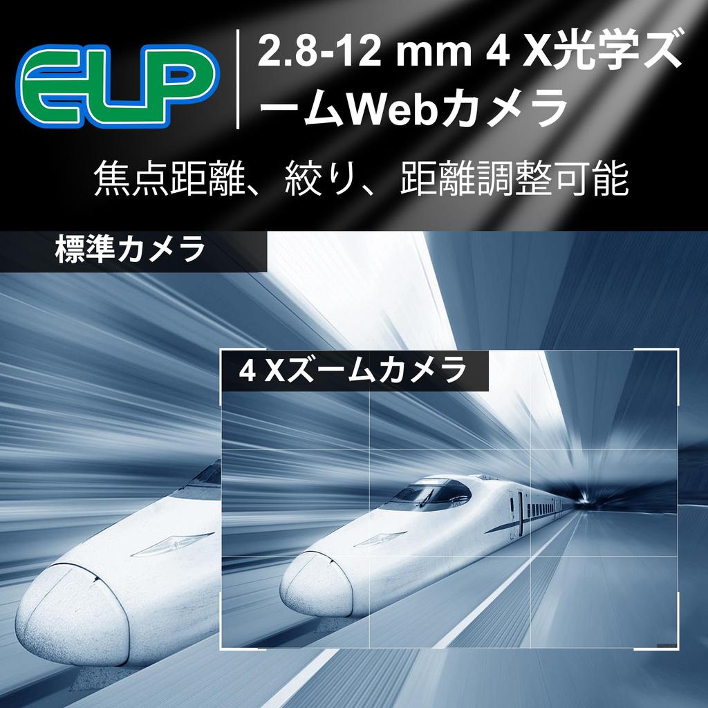 ELP 4K USB Camera with Microphone Manual Zoom Webcam Varifocal PC Camera for Computer Mini UVC Webcam IMX317 Varifocal Audio Video USB Camera with 8mp
