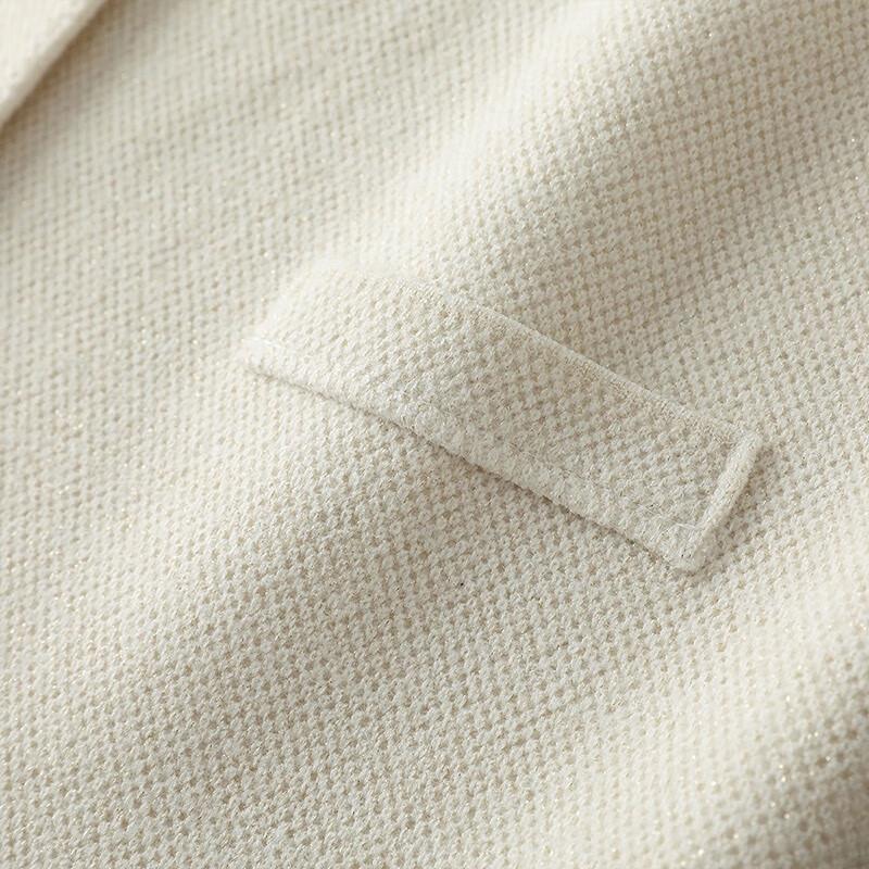 Women's 2025 Fall Sweet Style Loose Round Neck Coat with Decorative Pockets