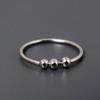 Minimalist Sterling Silver Beaded Ring – 3 Ball Dainty Silver Band, Handmade Stackable Ring, Simple Everyday Jewelry Gift for Women & Men