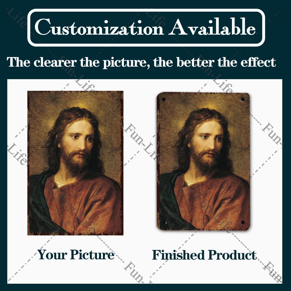 Christianity Vintage Decorative Metal Tin Sign Virgin Mary Retro Plaque Wall Decor Plate Jesus  Bar Pub Club Art Poster 20x30cm