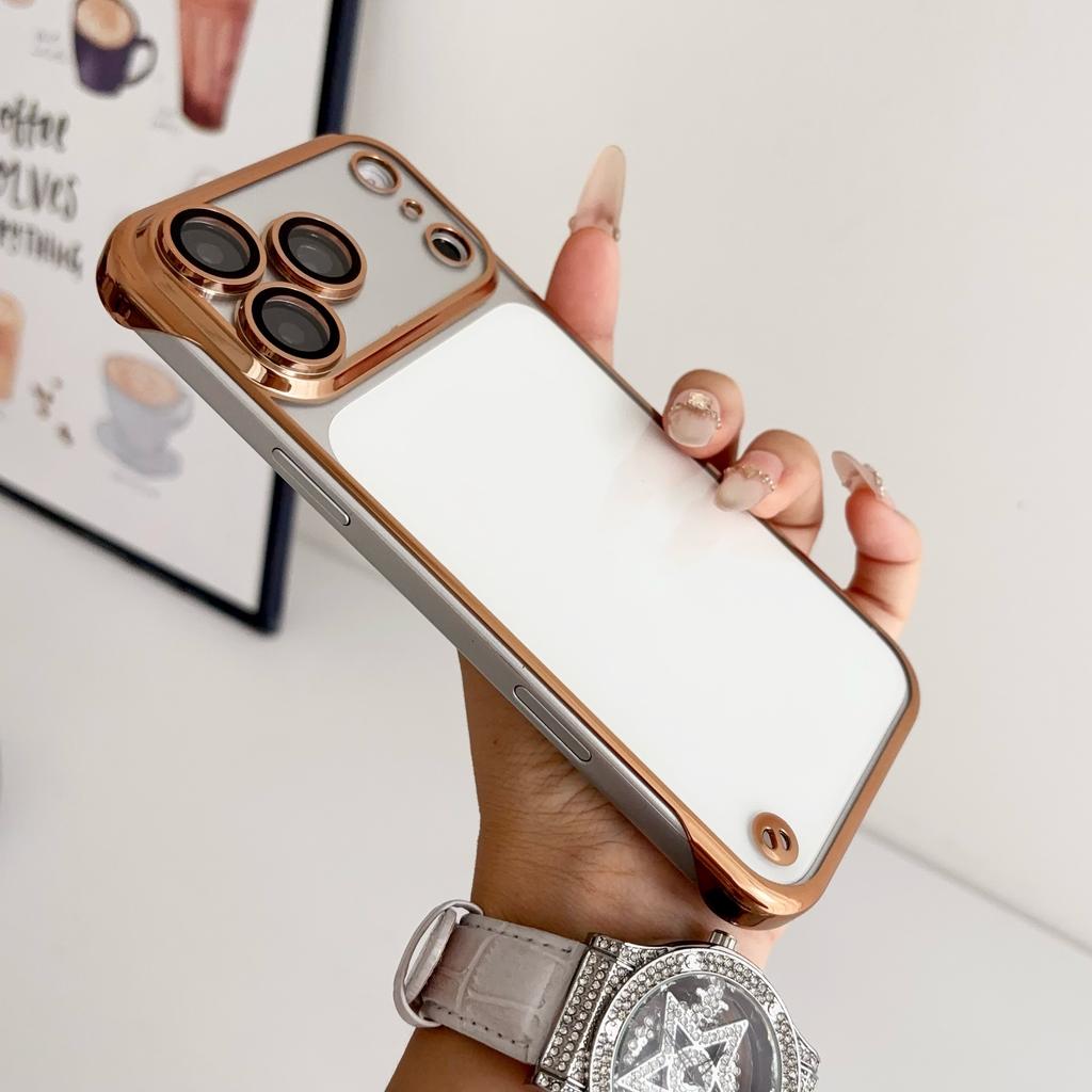 Ultra Thin Plating Clear Hard PC Phone Case For iPhone 18 17 16 15 14 Pro Max Lens Protection Shockproof Frameless Cooling Cover