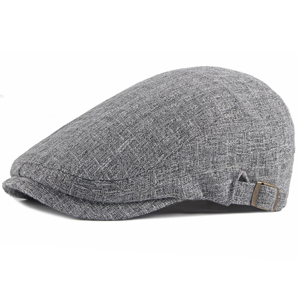 HT4737 Mens Berets Women Spring Summer Breathable Linen Beret Cap Artist Painter Beret Hat Male Female Adjustable Ivy Flat Caps