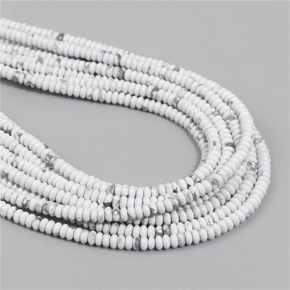 2X4MM Natural Abacus Stone Beads Blue Green Pink Flat Rondelle Beads for Jewelry Making Bracelets Necklace Accessories Wholesale
