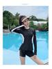 Women's Split Swimsuit Set: Long Sleeve & Pants, Warm, Quick-Dry, Sun Protection, Plus Size, Ideal for Diving, Surfing & Snorkeling.