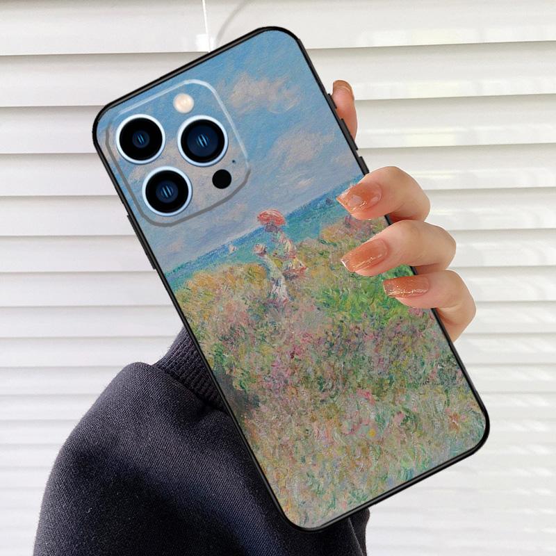 

Claude Monet Garden Lotus Phone Case For iPhone 17 16 15 14 13 12 11 Pro Max mini 15 16 Plus 16e 17 Air Cover Fundas iPhone 16