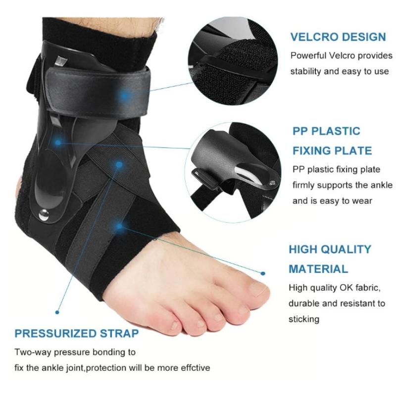 Ankle Brace Adjustable Support Stabilizer Lightweight Compression Guard for Post-op Recovery Sports Protection Daily Home Use