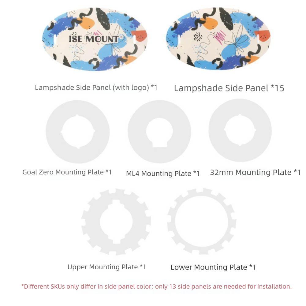 Waterproof Camping Lamp Cover Ultralight Atmosphere Camping Light Shade PP Board Moisture-proof Outdoor Lantern Shade