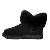 Botas de Neve Mini de Pelo Ajustadas Pretas Femininas 1106909-BLK