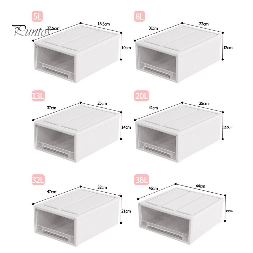 Buy Household Plastic Transparent Stackable Drawer Storage Box ...