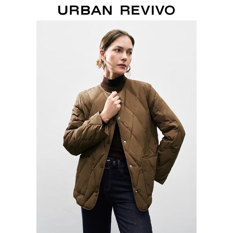 

UR Женская стильная куртка из утиного пуха с ромбовидной стежкой S