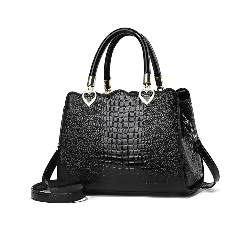 Elegant Shoulder Stylish Crossbody Bag with Multiple PU Leather Business Popular for Black NICOLE&DORIS Women's Handbag, Bag, Studs, Dividers,