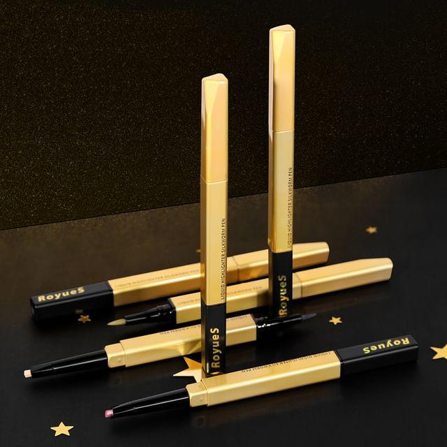 RoyueS - 2 In 1 Liquid Aegyosal & Highlighter Pencil - 4 Shades 01 Skin Colour (Matte) & Gray Brown