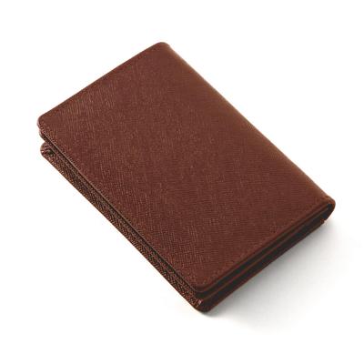 Style Equal Business Card Holder for Men and Women, Genuine Leather, Cowhide Leather, Large Capacity, Stylish Business Card Holder (Tan)