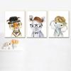 Cartoon Funny Animal Elephant Tiger Monkey Baby Posters And Prints Wall Art Canvas Painting Wall Pictures Kids Room Décor No Frame