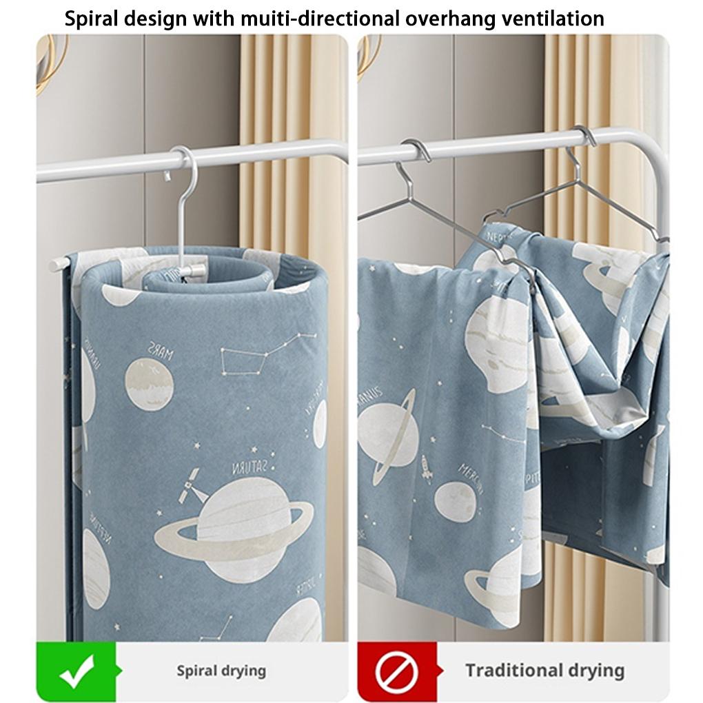 Spirals Drying Rack Space Saving Bed Sheet Hanger For Household Dorm Round Multi-functional Balcony Rotating Spirals Drying Rack