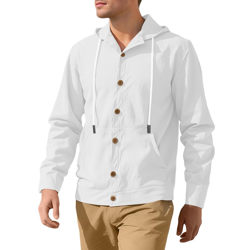 Men's  Loose  Leisure  Hooded Hood  Long Seeves  Coat