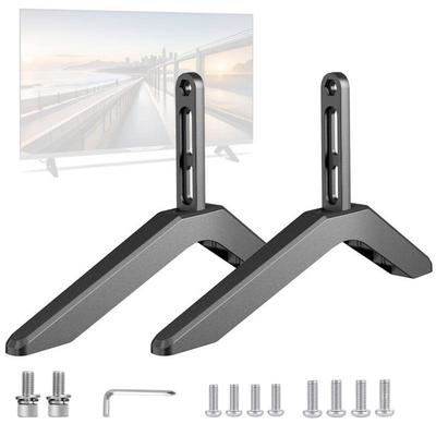 Aluminiumlegierung Basis Ersatz Flexible Einstellung Universeller Ständer Fernseher Tischmontage Sockel für 32 bis 65 Zoll Fernseher