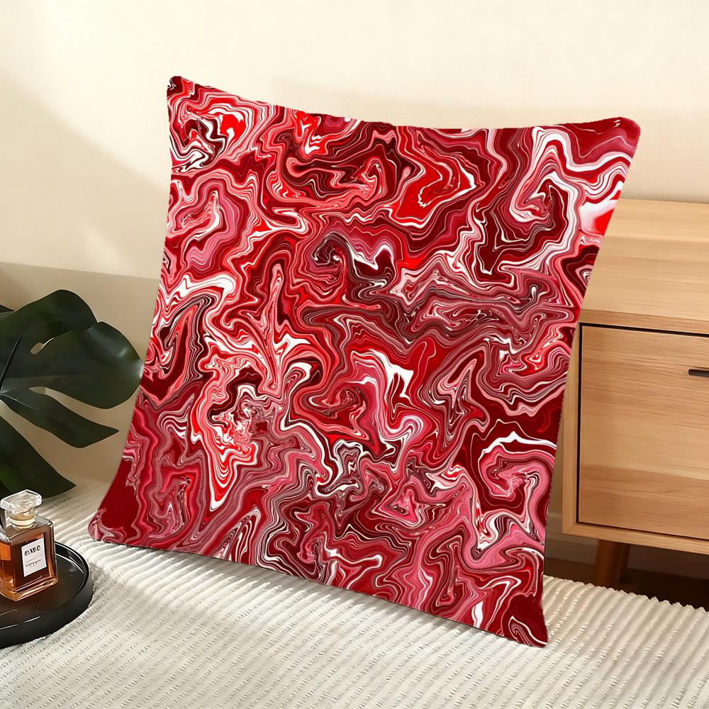 Fluid Wave Art Cushion Cover Soft Short Plush Pillow Cover Smooth Cozy Texture Aesthetic Cushion Case Home Decor