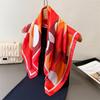 Fashion Geometry Print Square Silk Scarf Women Neck Tie Soft Hijab Headscarf Foulard Bandana Female Decorate Head Scarf  New