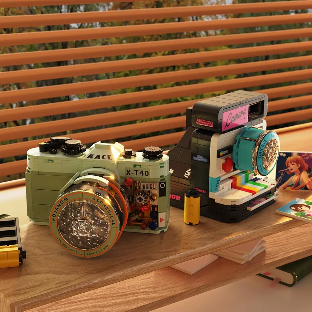 Sammelbares LED Kamera Bauset - Realistisches DSLR Modell, MINT Spielzeug & Bürodeko für Fotografie-Liebhaber