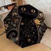1pc Floral Cat Silhouette Umbrella with Plastic Handle,Suitable for All Seasons Home Travel Outdoor UmbrellaDD115