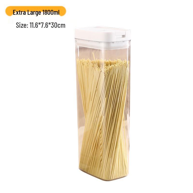 Rectangular Airtight Food-Grade Noodle Storage Jar for Kitchen