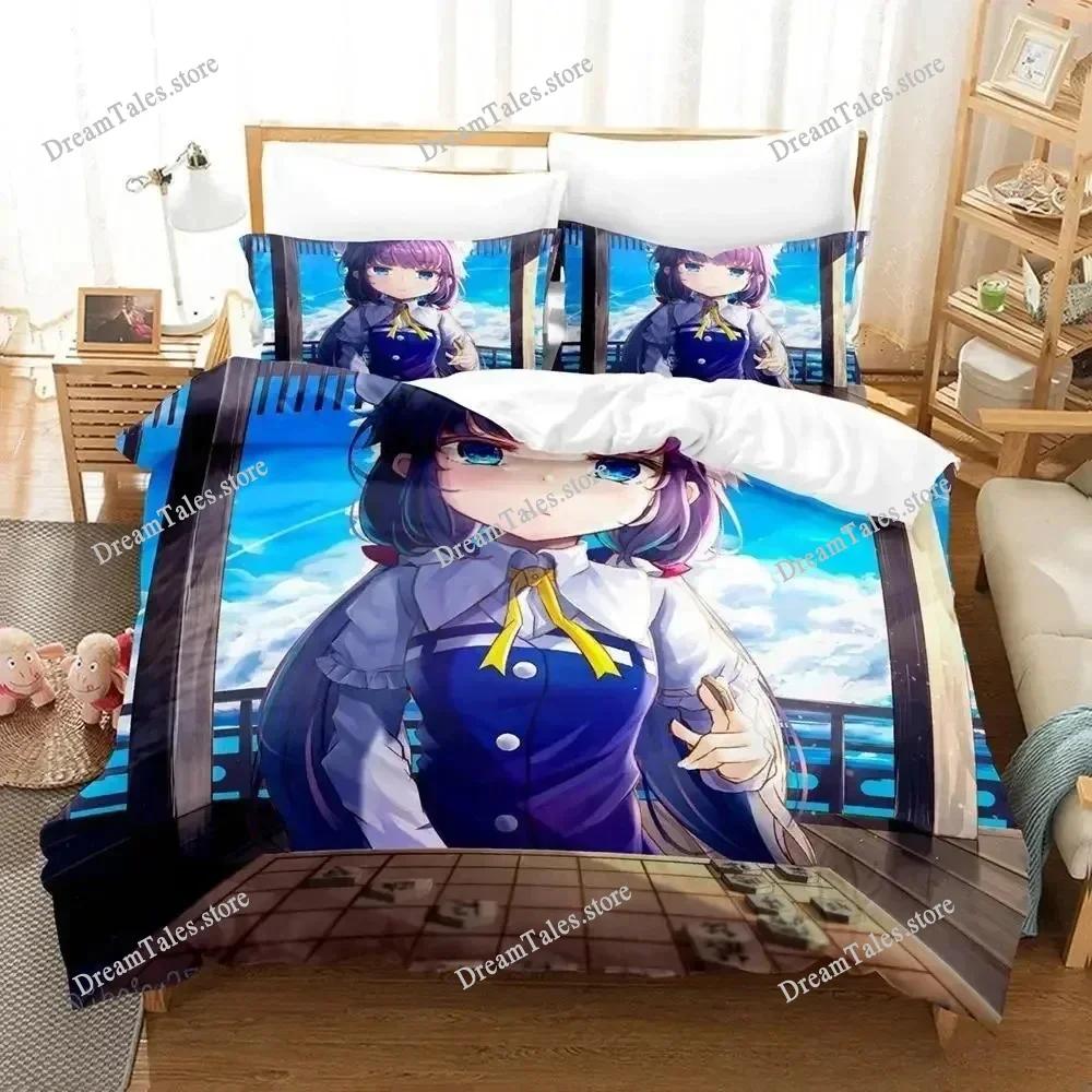 The Ryuo's Work Is Never Done! Cartoon Poster Sheets Quilt Covers Bedding Dormitory Sheets Bedding Set Soft Warm Bedding Set741