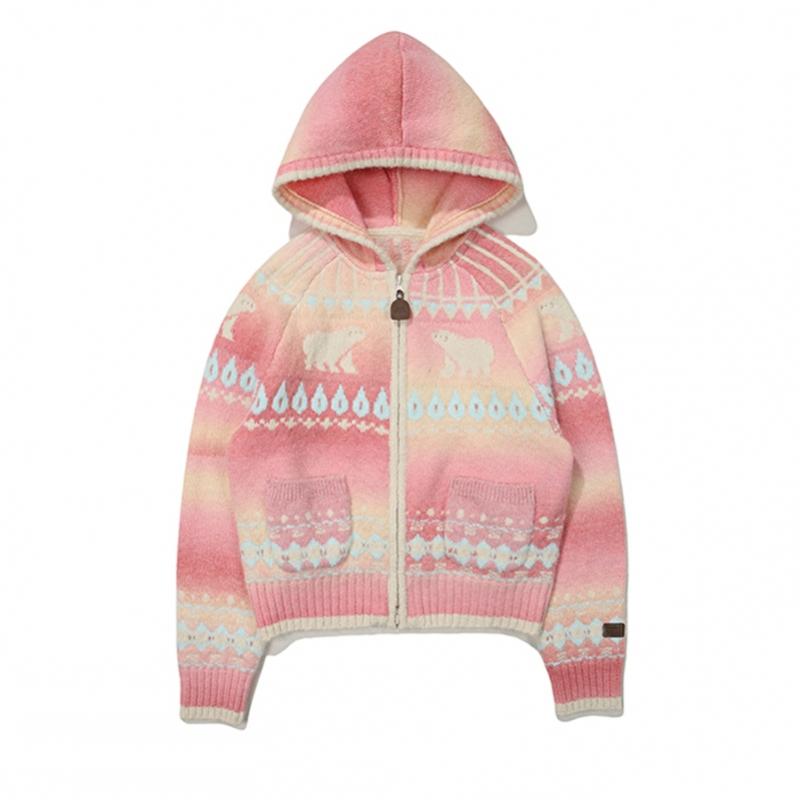 Gradient Nordic Cardigan  Pink 