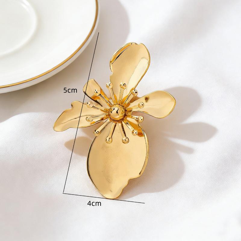 Stilvolle und Elegante Blumenbrosche, 2026 Neue Trendige Retro Unregelmäßige Blumenbrosche Anstecknadel, Bekleidungszubehör.