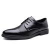 Business Dress Leather Shoes Men's Pointed Casual Breathable Hollow Men's Shoes British Wedding Groom Suit Shoes