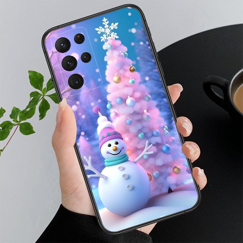 Phone Case For Samsung A55 A16 A56 A36 A35 A15 A53 A54 A33 A34 A25 A05S A52 A52S A14 A26 A71 Cute Snowman Christmas