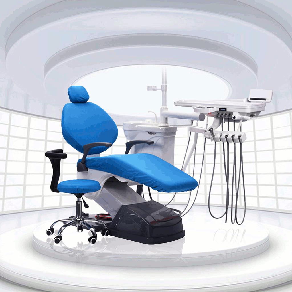 4pcs Fabric Dental Chair Cover Backrest Seat  Case Protector Kit Washable Elastic Cloth Dentist