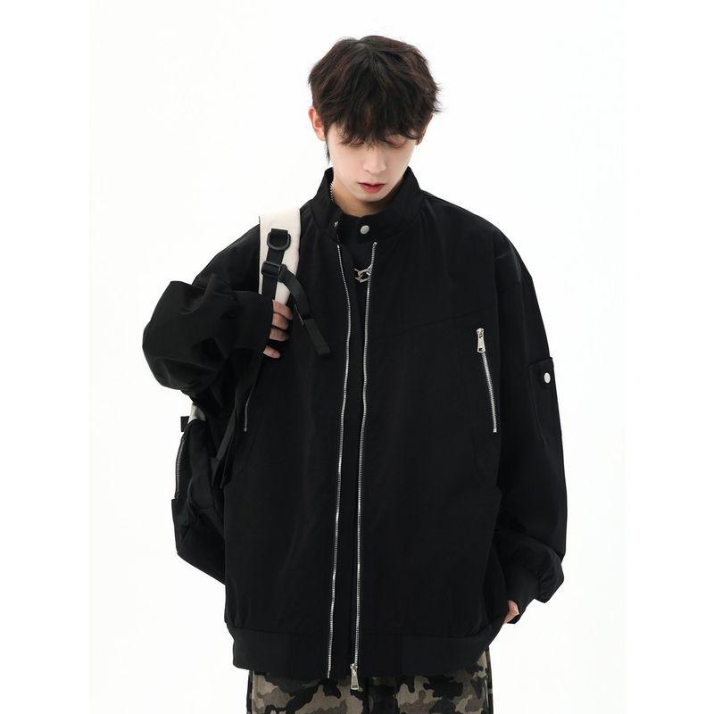 Wassup American-Style Bomber Jacket for Men, Autumn 2025 New Trendy Brand Baseball Jacket, Retro Functional Style Coat